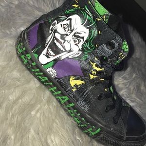 💚💜 Joker Themed Converse All-Star High Tops